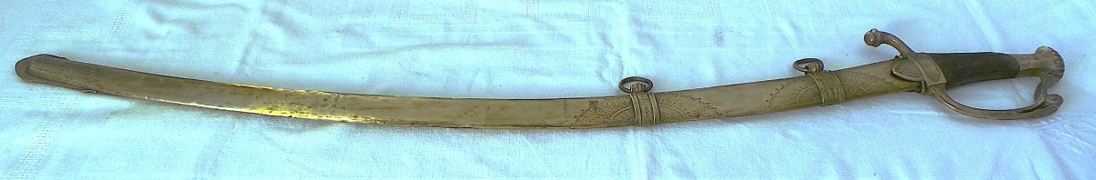 Light Cavalry Officer's Sabre With Melon Sides - 1st Empire-photo-2