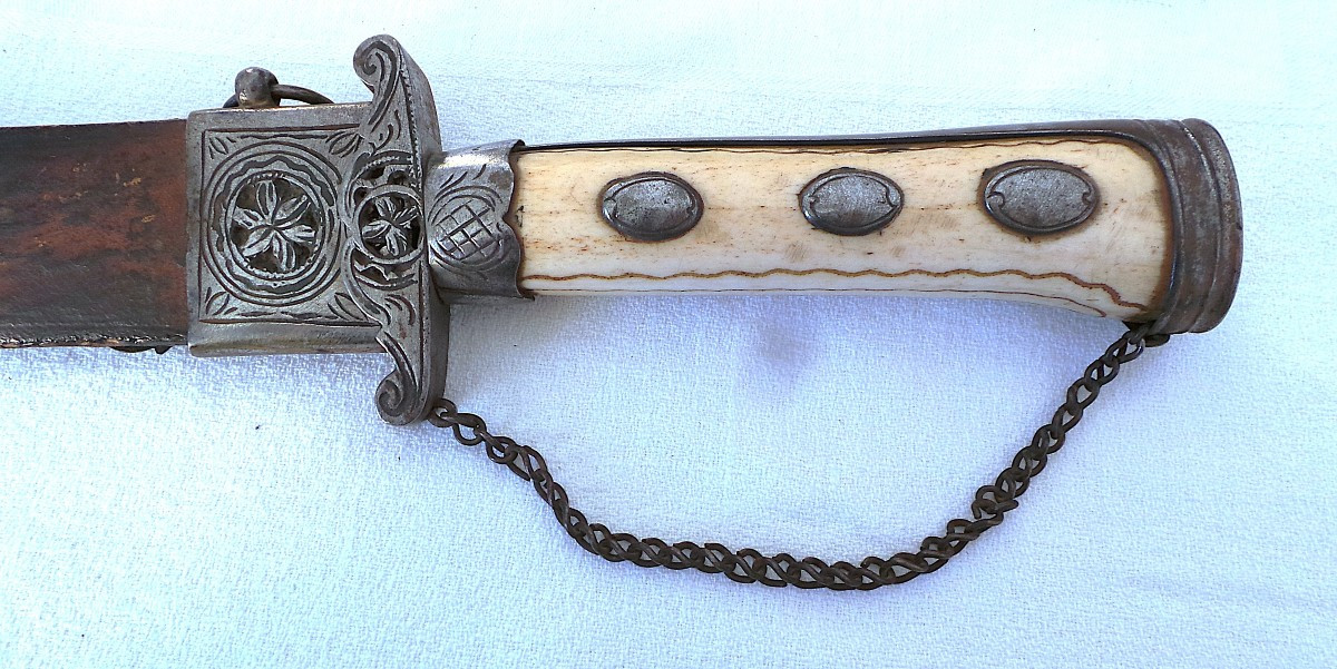 Fort Hunting Cutlery - 18th Century - With Its Sheath-photo-3