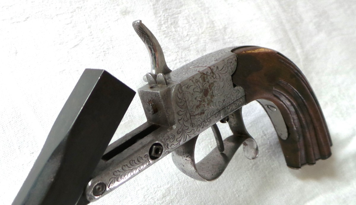 PISTOLET DE TIR SYSTEME GASTINE RENETTE - CAL 6 m/m- 1850-60 - II° EMPIRE-photo-2