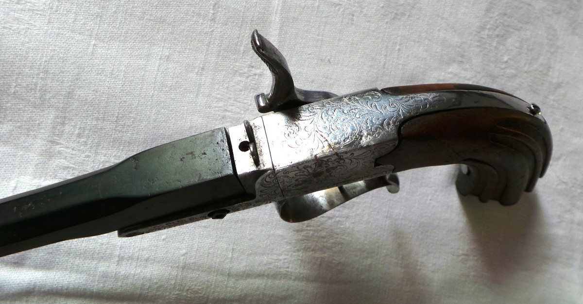 PISTOLET DE TIR SYSTEME GASTINE RENETTE - CAL 6 m/m- 1850-60 - II° EMPIRE-photo-3