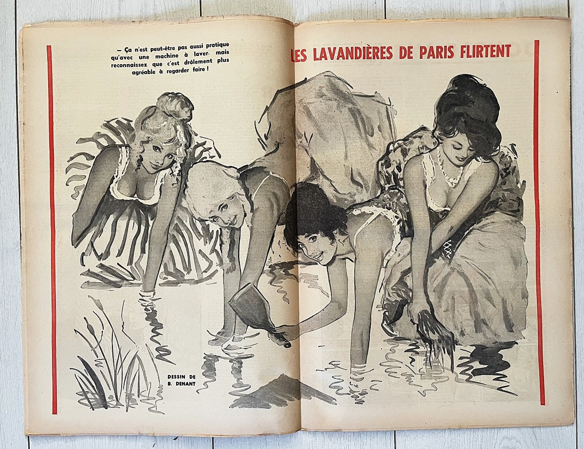 Lot Of 53 Copies Of The Magazine "paris Flirt" Humor & Fantasy - Year 1960 -photo-5