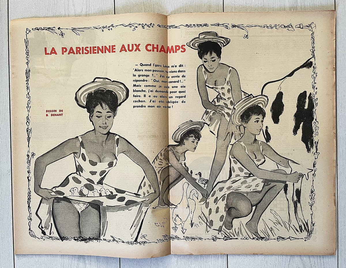 Lot Of 53 Copies Of The Magazine "paris Flirt" Humor & Fantasy - Year 1960 -photo-6