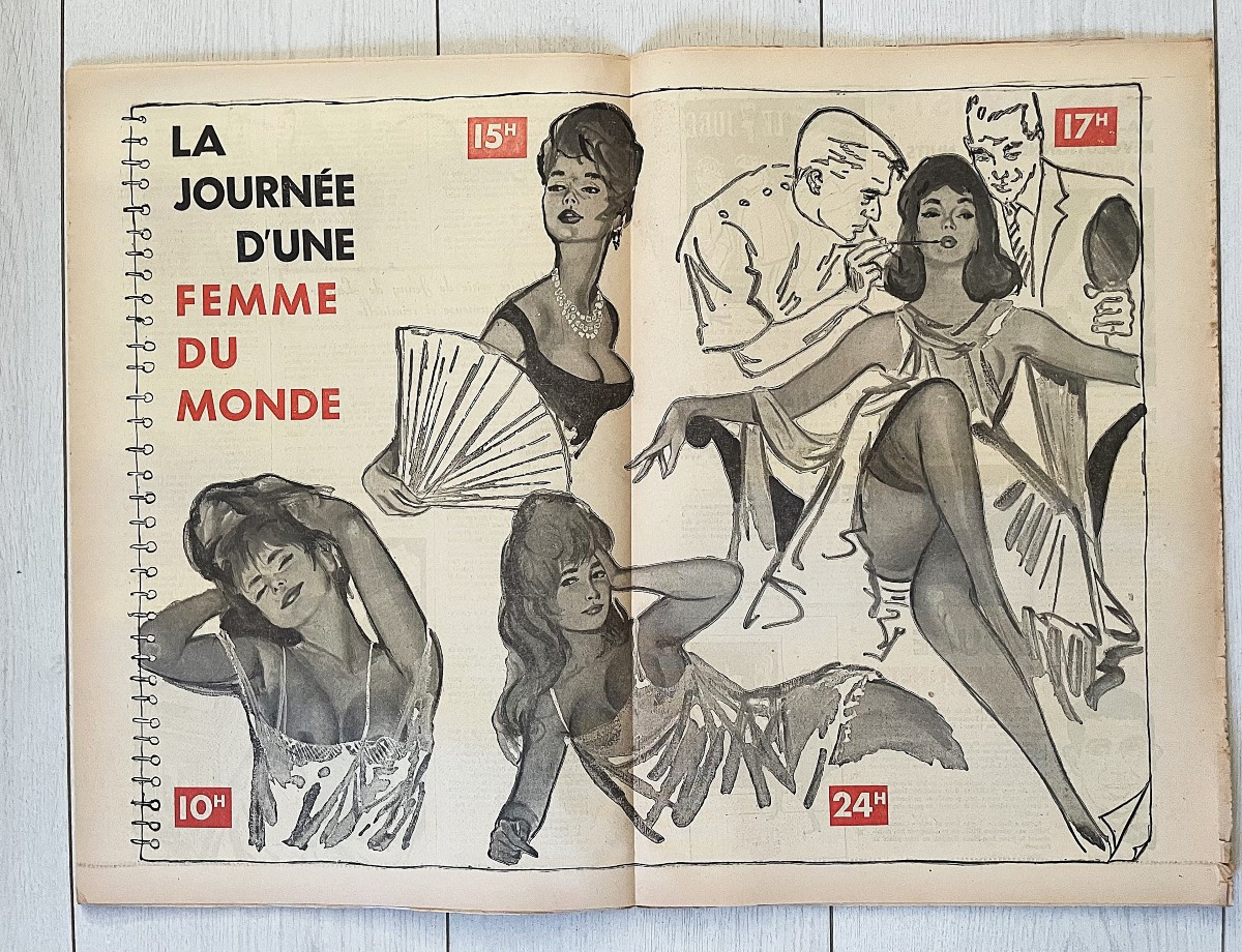 Lot Of 53 Copies Of The Magazine "paris Flirt" Humor & Fantasy - Year 1960 -photo-7