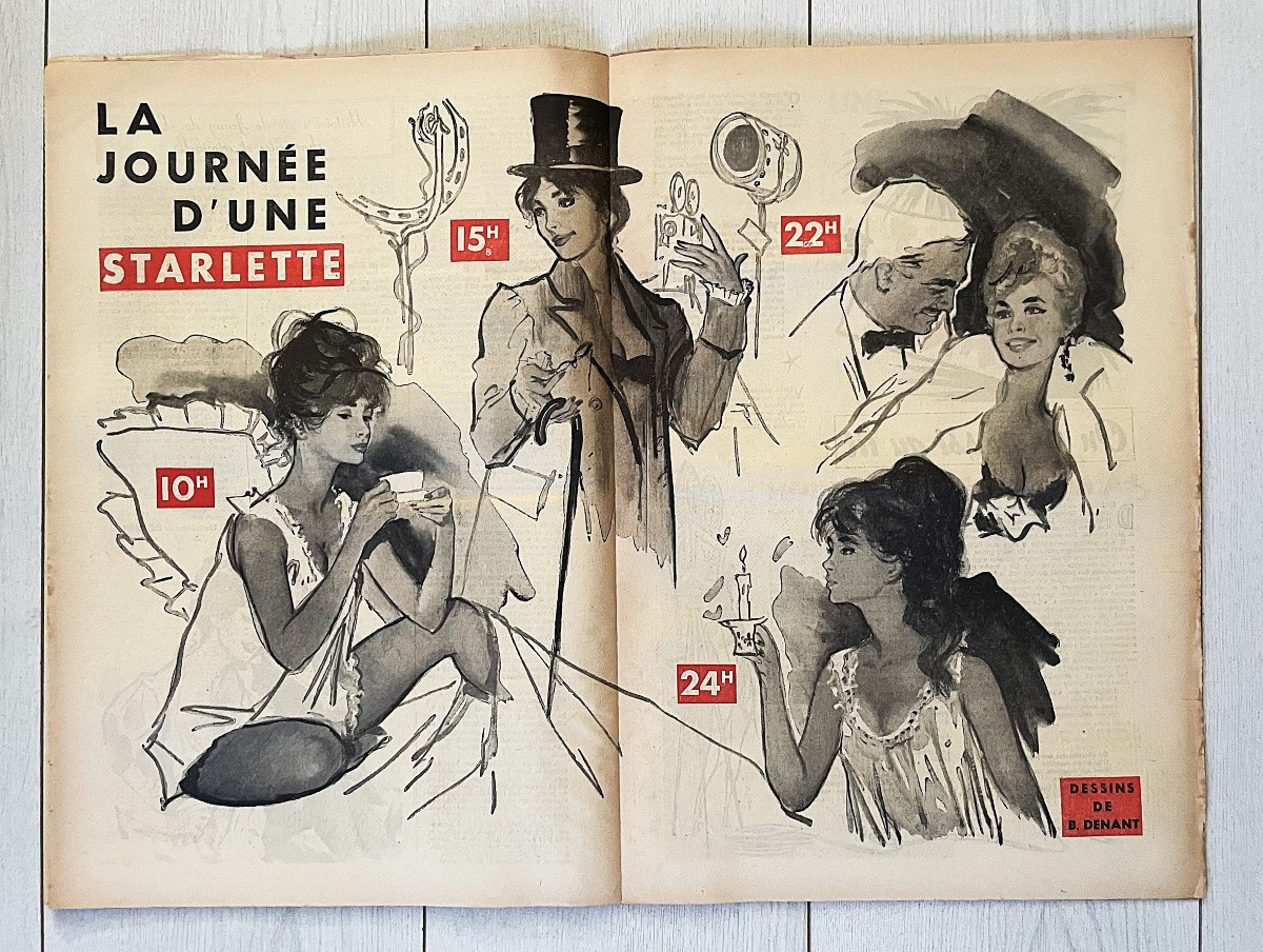 Lot Of 53 Copies Of The Magazine "paris Flirt" Humor & Fantasy - Year 1960 -photo-8