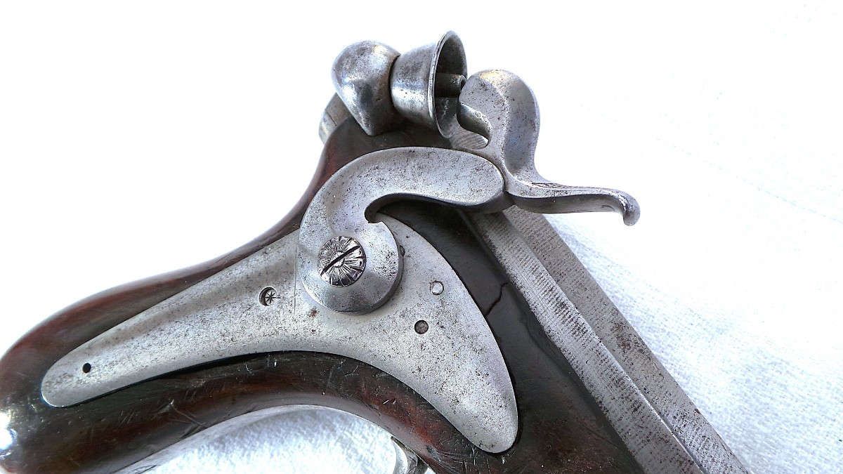 PISTOLET PROTOTYPE D ESSAI ATTRIBUE A " GUSTAVE DELVIGNE " -1848-1850 - XIX°-photo-4