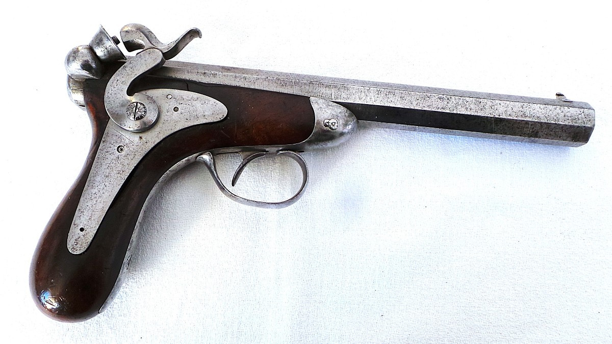 PISTOLET PROTOTYPE D ESSAI ATTRIBUE A " GUSTAVE DELVIGNE " -1848-1850 - XIX°