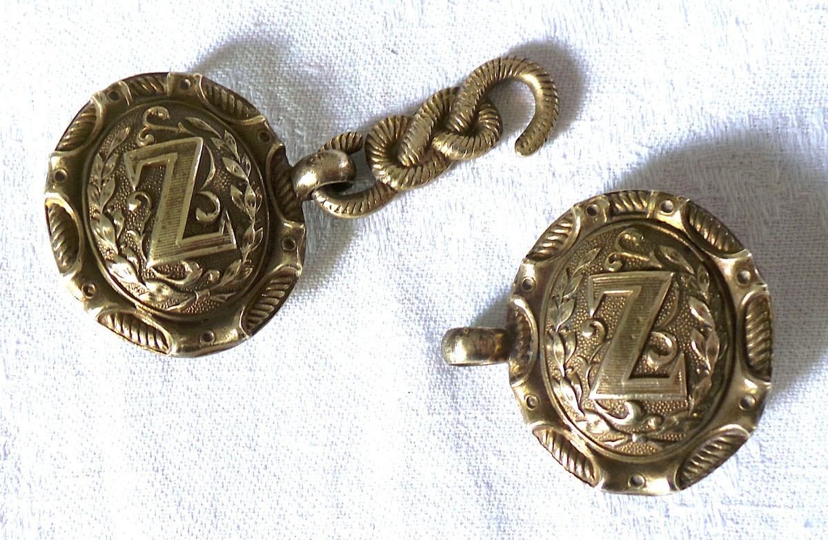 BOUCLE DE CEINTURON A DOUBLE PLATEAU D OFFICIER DES ZOUAVES - II° EMPIRE -  XIX°.-photo-2