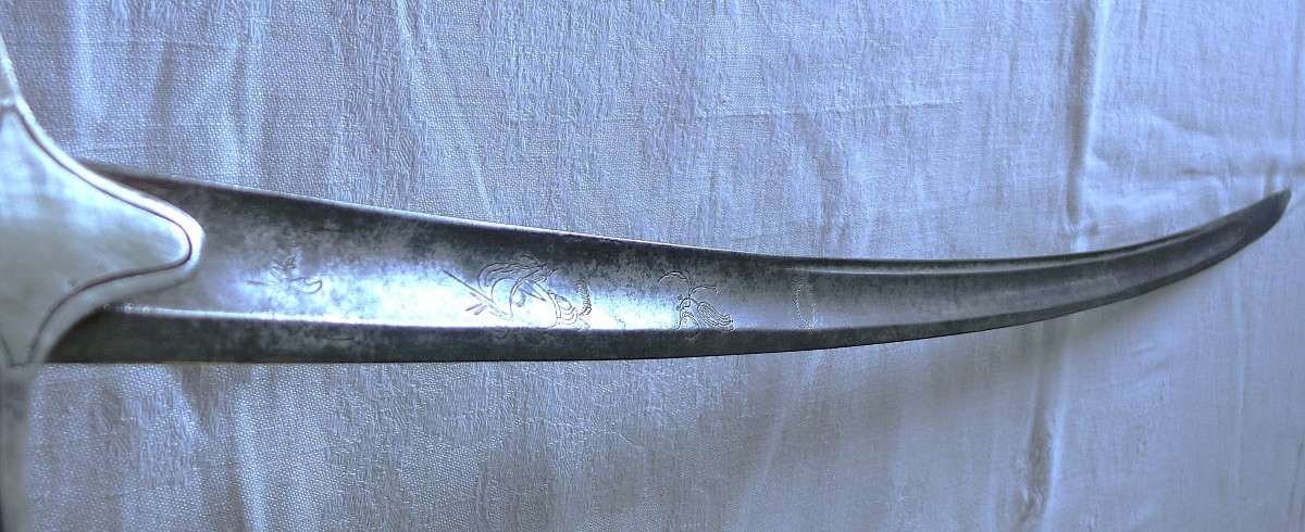 1 St Empire Silver Mounted Horse Hunter Officer's Saber - Second Coq Paris - France-photo-3