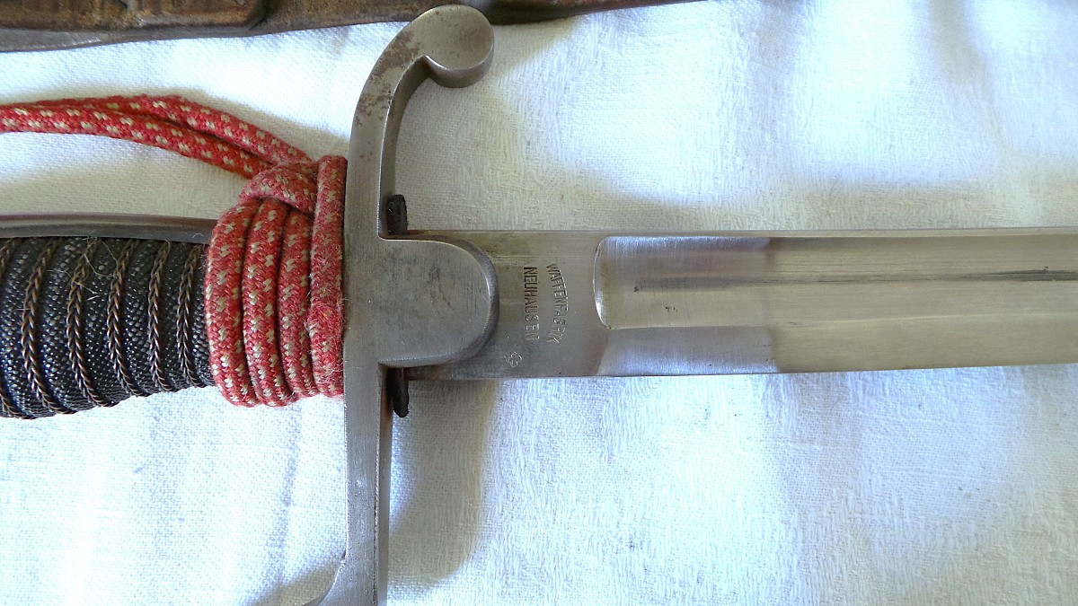 SABRE D OFFICIER SUISSE - MOD - 1883- WAFFENFABRICK NEUHAUSSER- XIX°-photo-3