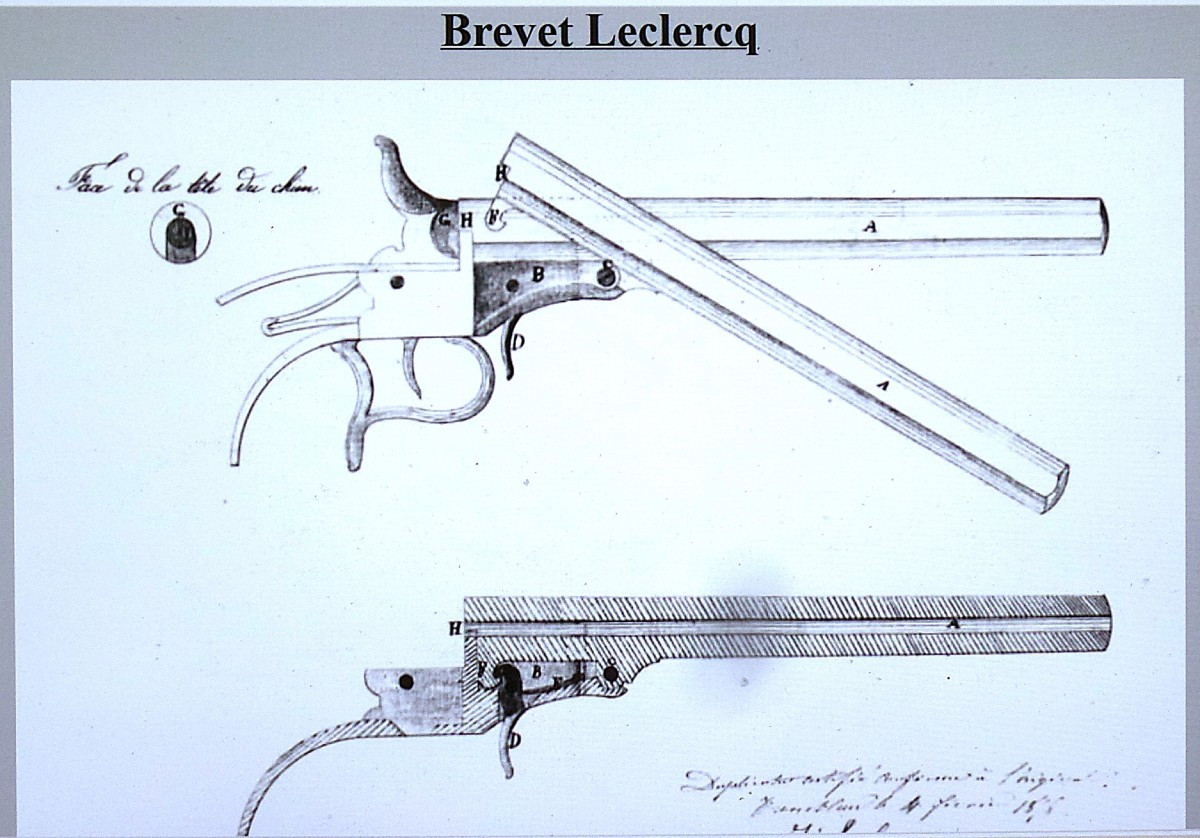 PISTOLET DE TIR DE SALON -BREVET " JOSEPH LECLERC " - XIX° -1886-photo-2