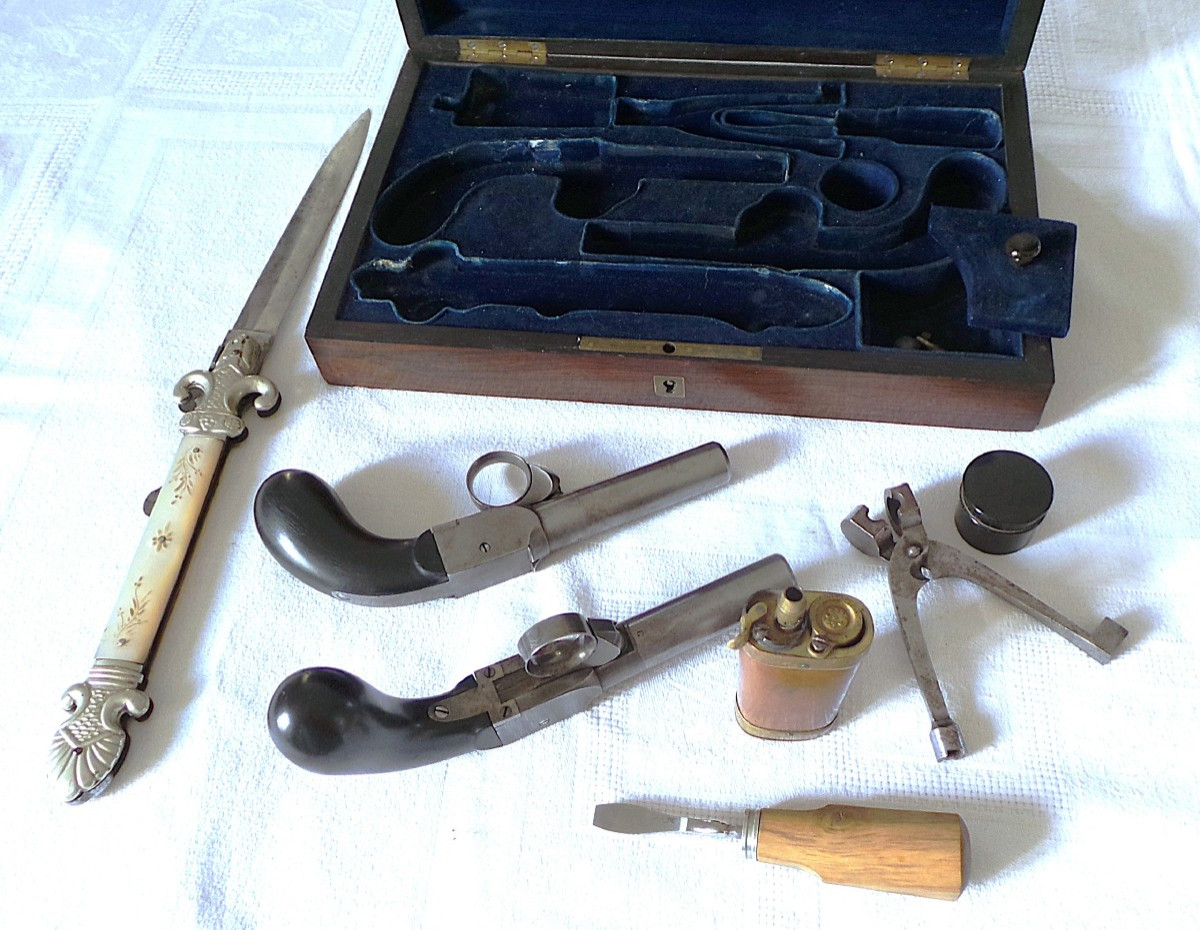 Case -pistol " Bootleg " & Knife Louvetier - Ii° Empire-photo-2