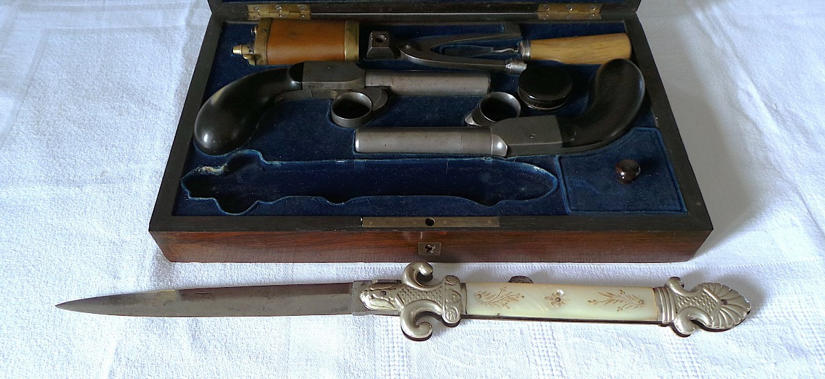 Case -pistol " Bootleg " & Knife Louvetier - Ii° Empire-photo-3