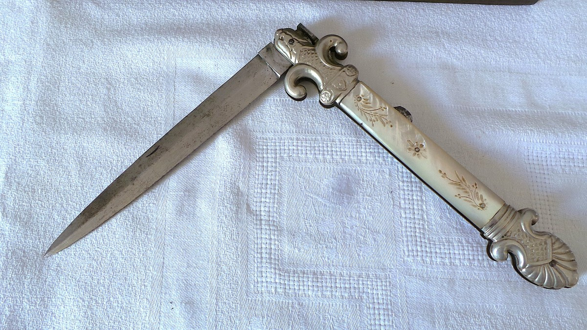 Case -pistol " Bootleg " & Knife Louvetier - Ii° Empire-photo-8