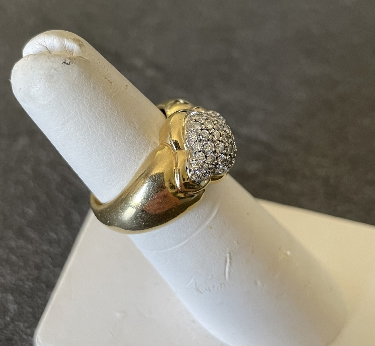 18k Gold Ring & 40 Diamonds - XX°- Eagle Head Poincon--photo-2