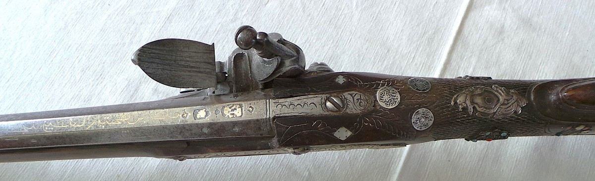 TROMBLON OTTOMAN A SILEX - PLATINE SIGNE " N . FRACHET " - XVIII°-photo-7