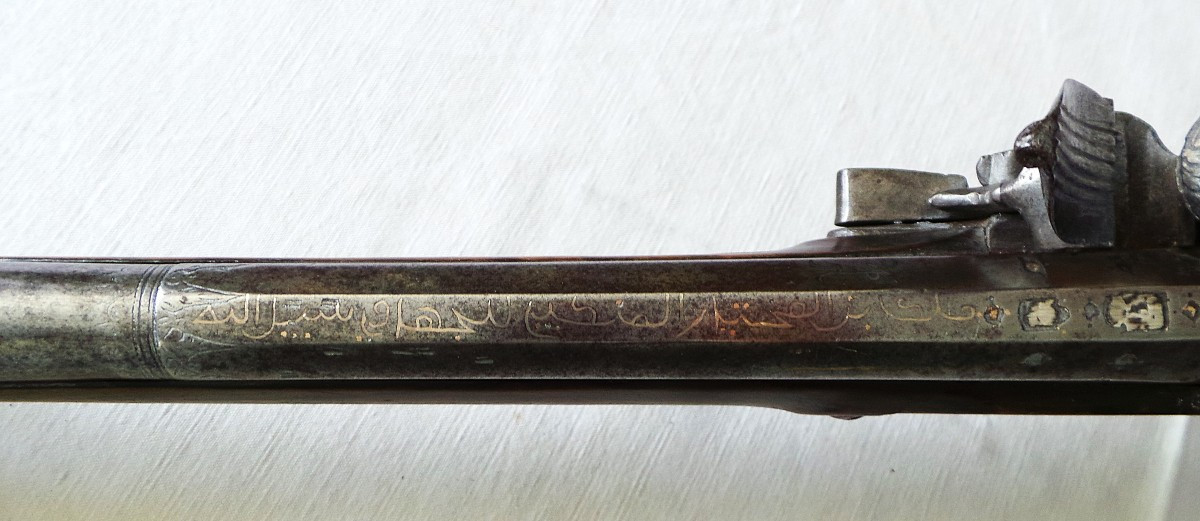 TROMBLON OTTOMAN A SILEX - PLATINE SIGNE " N . FRACHET " - XVIII°-photo-8