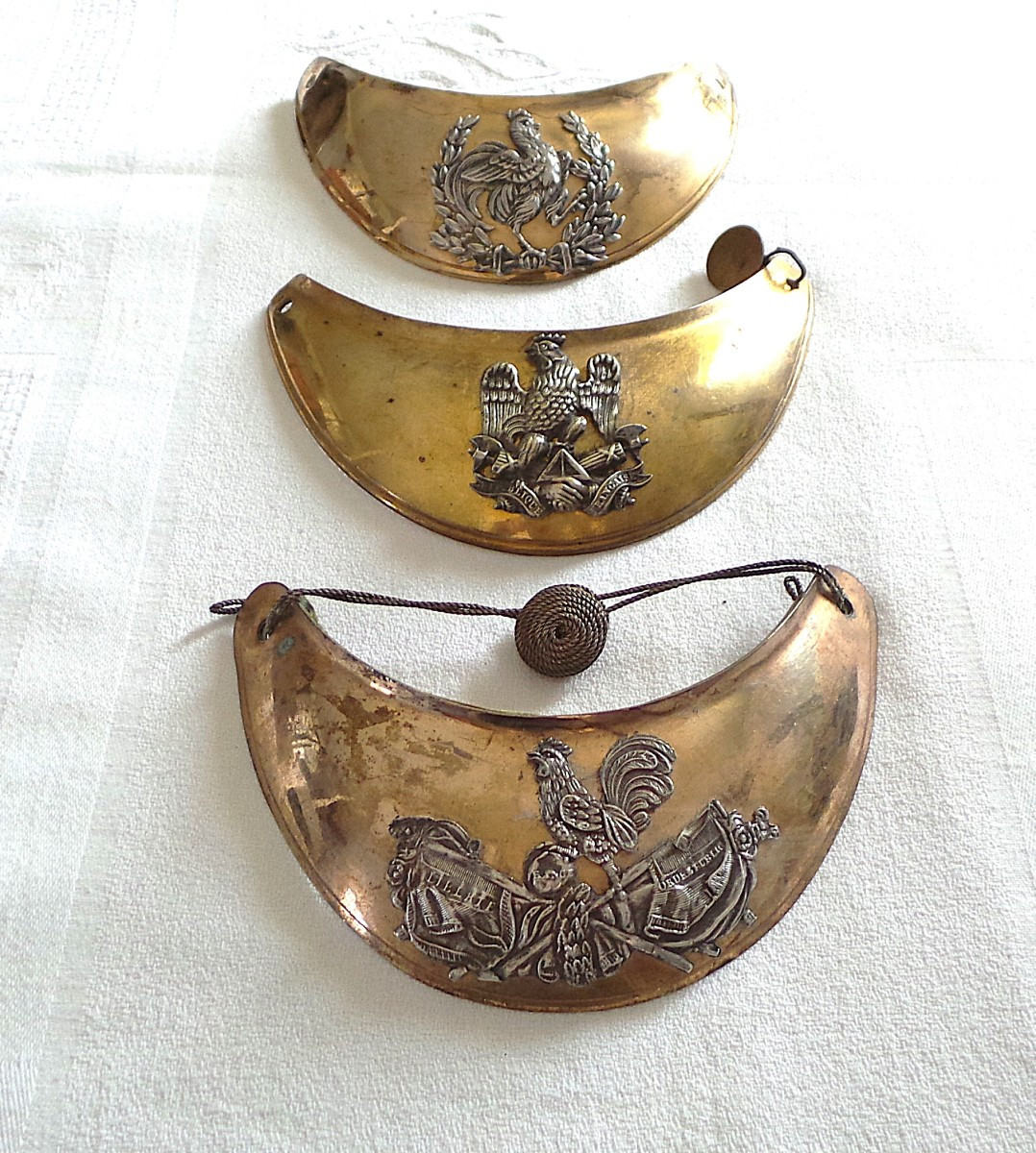 Set Of 1830 National Guard Officer's Collar Studs