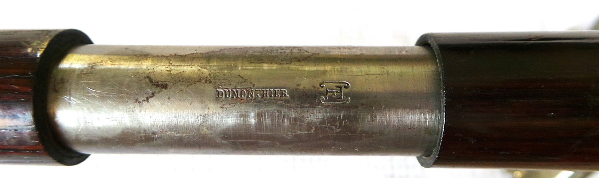 CANNE FUSIL  QUART DE TOUR -" J-C-DUMONTHIER " (1821-1881) CALIBRE 12MM-XIX°-photo-2