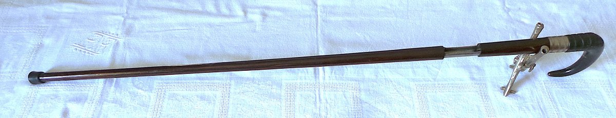 CANNE FUSIL  QUART DE TOUR -" J-C-DUMONTHIER " (1821-1881) CALIBRE 12MM-XIX°