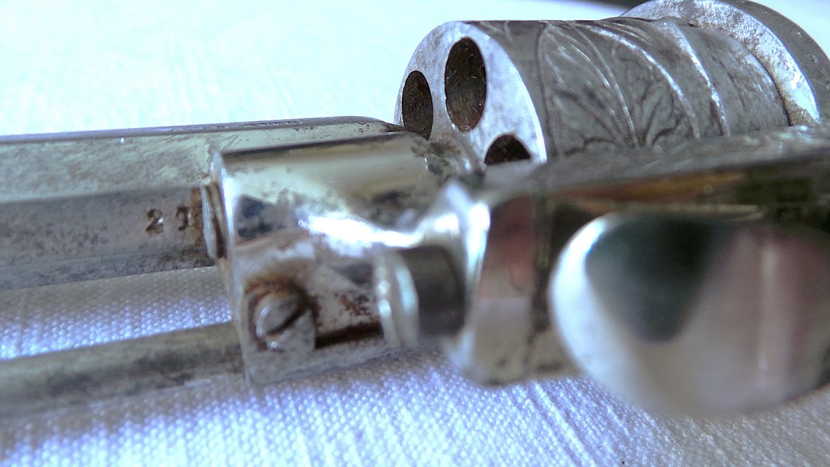 Lefaucheux-type Spindle Revolver With Folding Trigger In Its Holster - 19th Century-photo-7