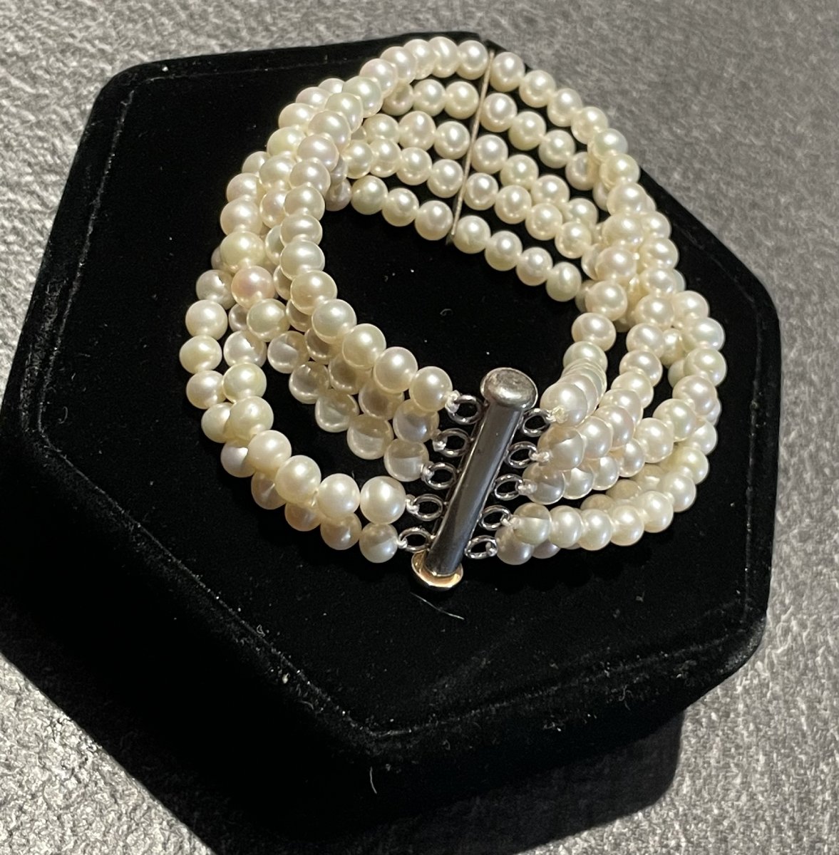 BRACELET DE 170 PERLES D EAU DOUCE SUR 5 RANGS - XX°-photo-3