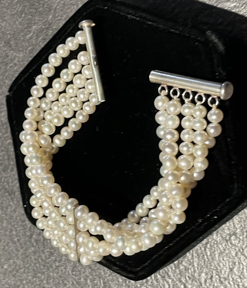 BRACELET DE 170 PERLES D EAU DOUCE SUR 5 RANGS - XX°-photo-1