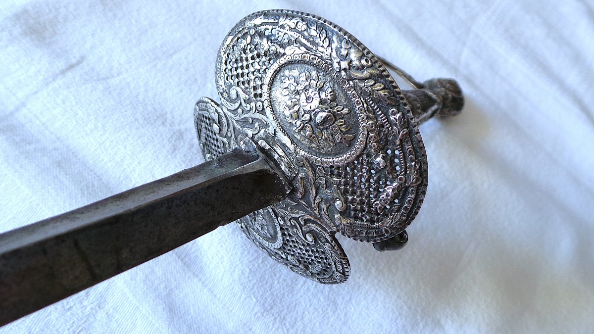 Silver Court Sword From The Louis XVI Era - 18th Century-photo-2