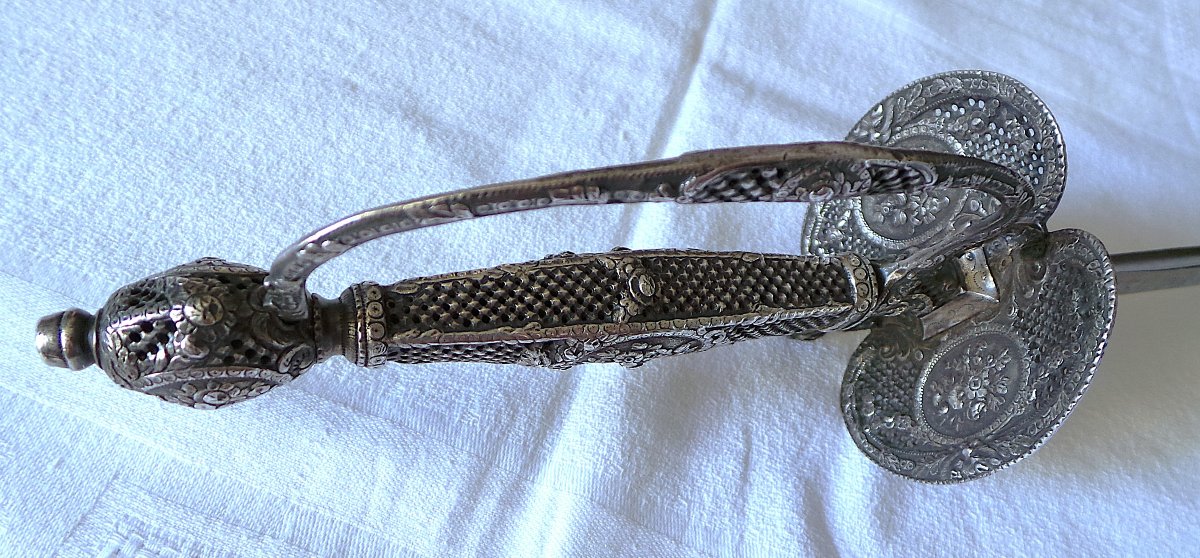 Silver Court Sword From The Louis XVI Era - 18th Century-photo-4