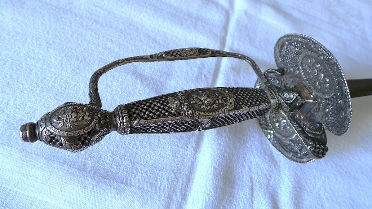 Silver Court Sword From The Louis XVI Era - 18th Century-photo-1