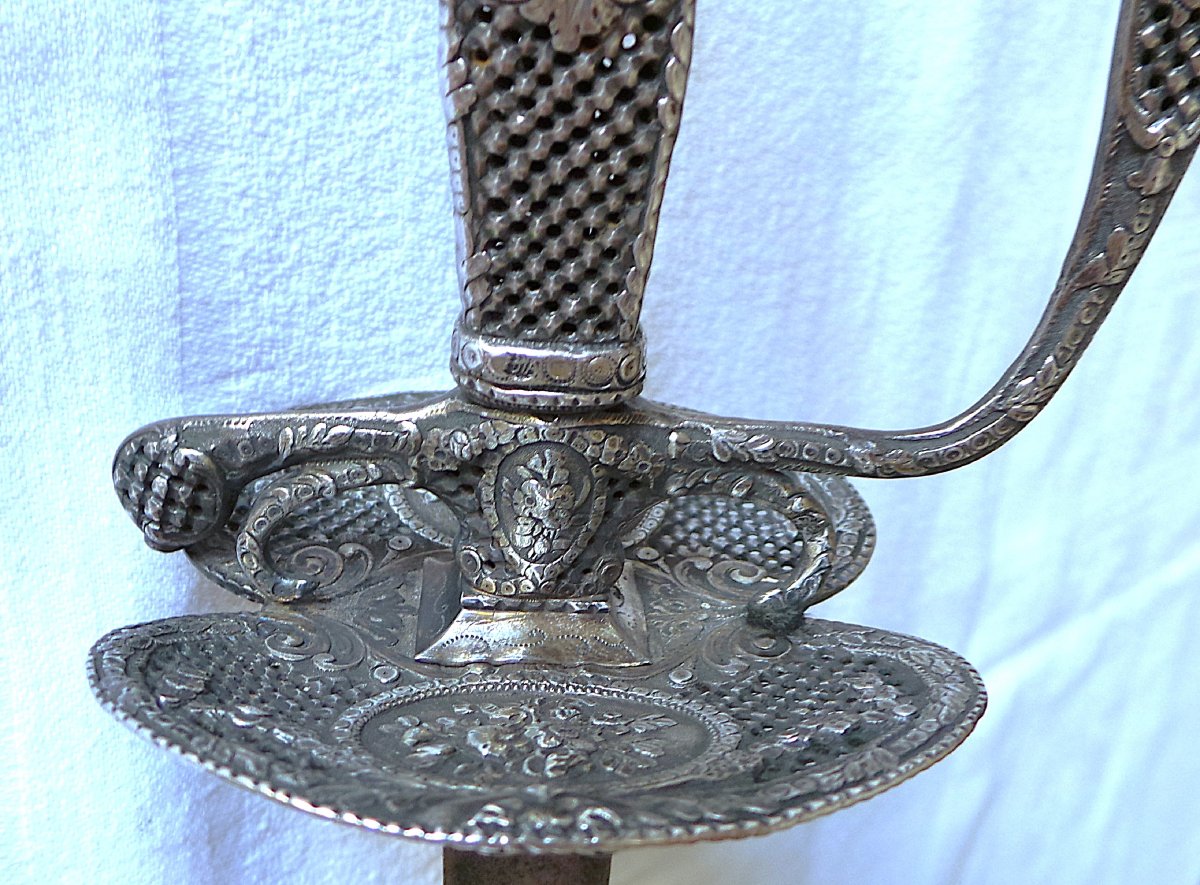 Silver Court Sword From The Louis XVI Era - 18th Century-photo-3