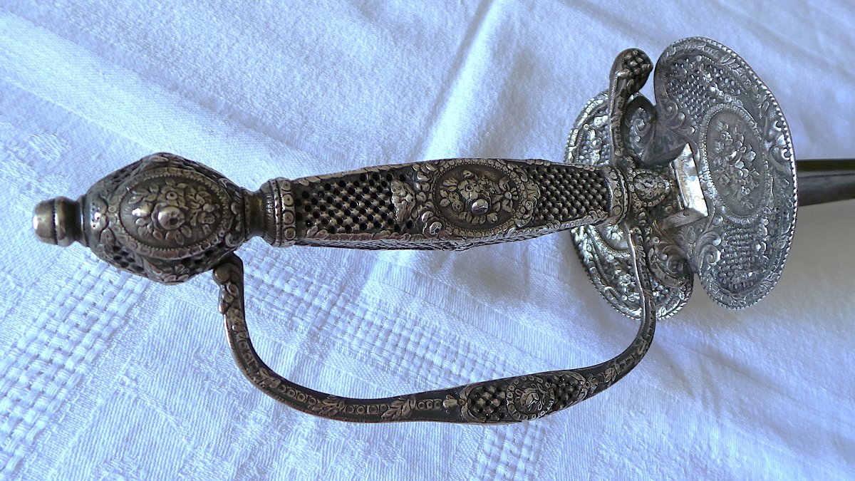 Silver Court Sword From The Louis XVI Era - 18th Century
