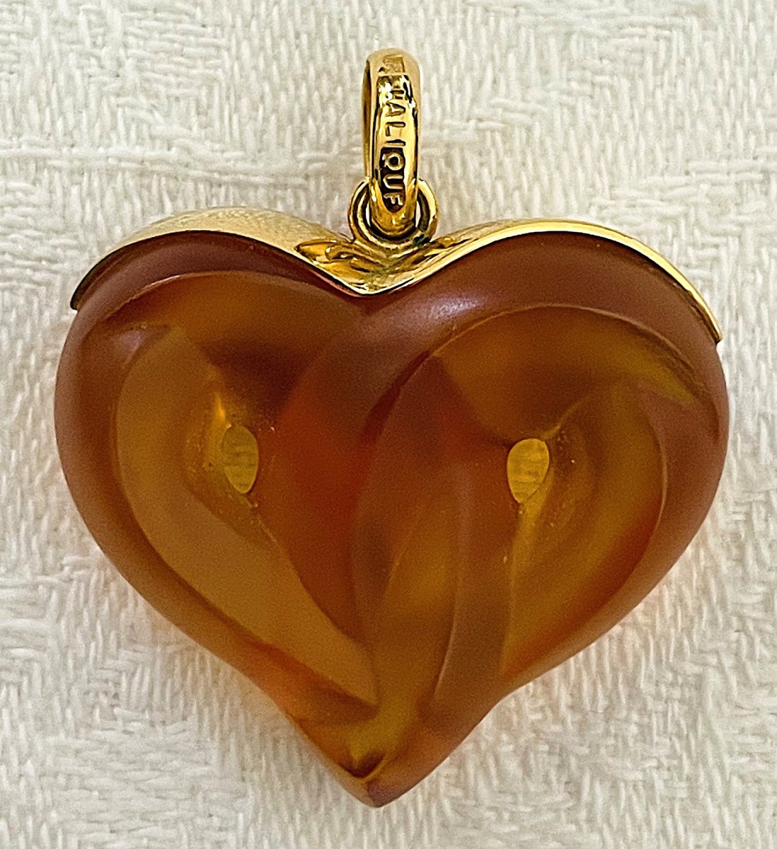 PENDENTIF " LALIQUE " COEUR - XX°-photo-3