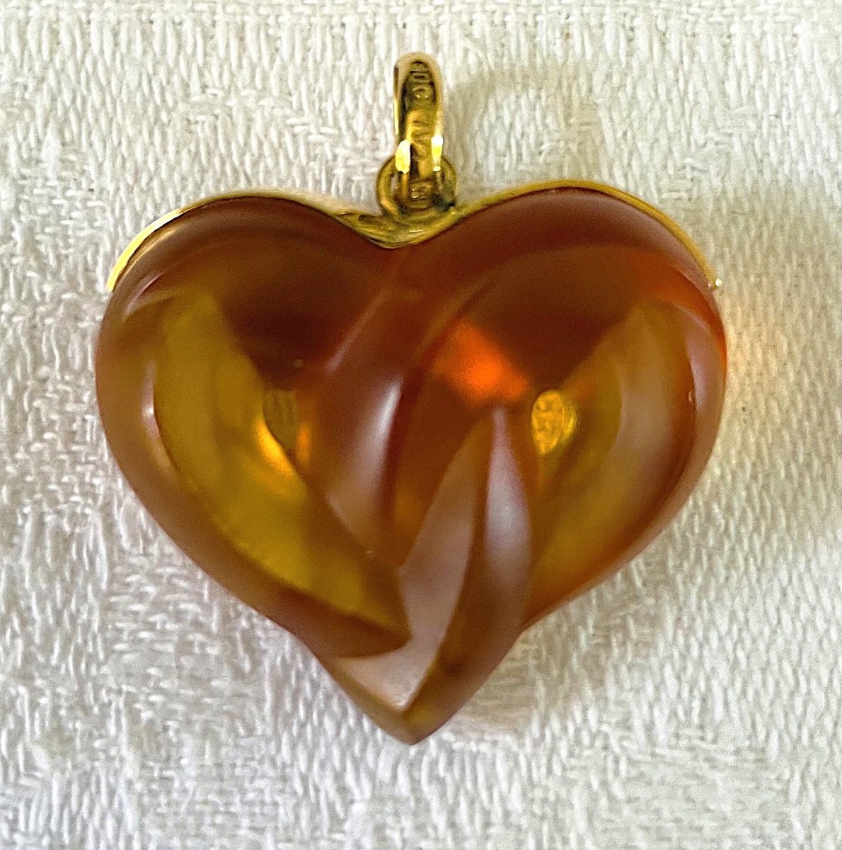 PENDENTIF " LALIQUE " COEUR - XX°-photo-2