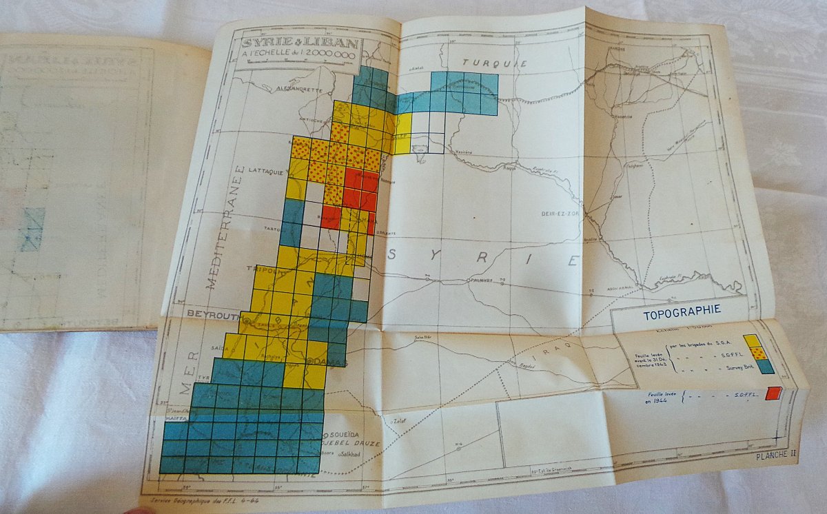 RAPPORT 1944 - FORCES FRANCAISE AU LEVANT - SERVICES GEOGRAPHIQUE - XX°-photo-3