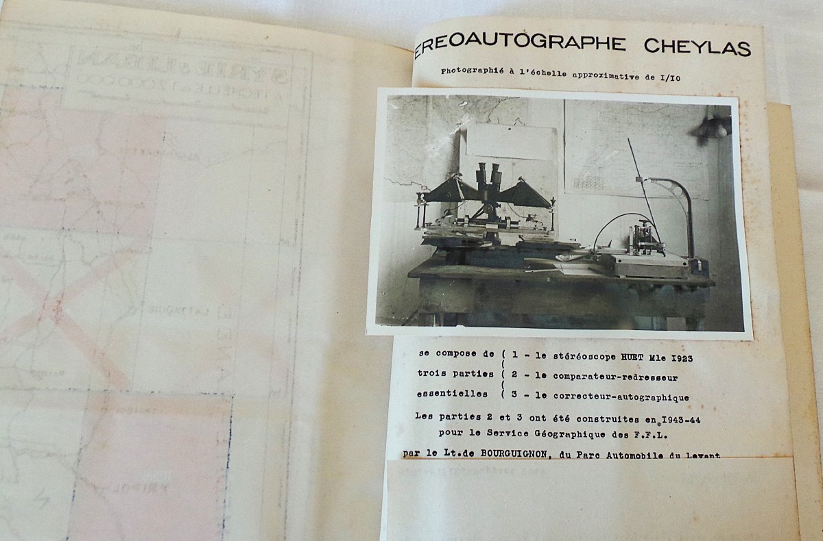 RAPPORT 1944 - FORCES FRANCAISE AU LEVANT - SERVICES GEOGRAPHIQUE - XX°-photo-2