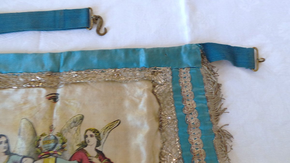 "olddfellows" Apron - Silk - 19th Century-photo-3