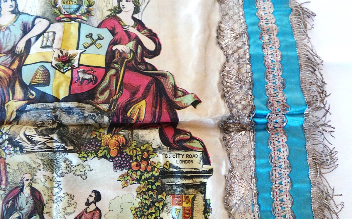 "olddfellows" Apron - Silk - 19th Century-photo-4