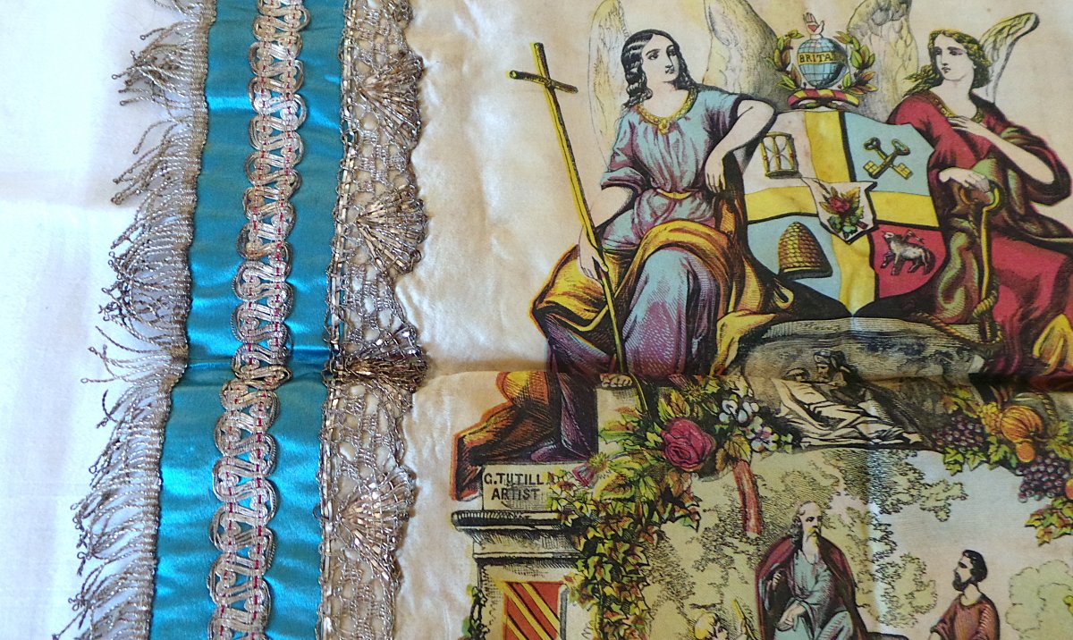 "olddfellows" Apron - Silk - 19th Century-photo-5