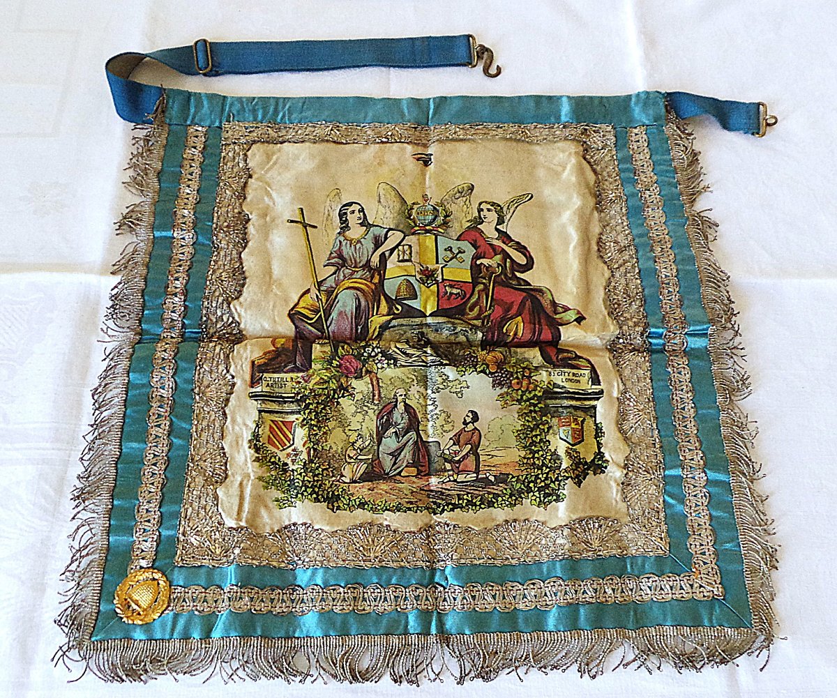 "olddfellows" Apron - Silk - 19th Century