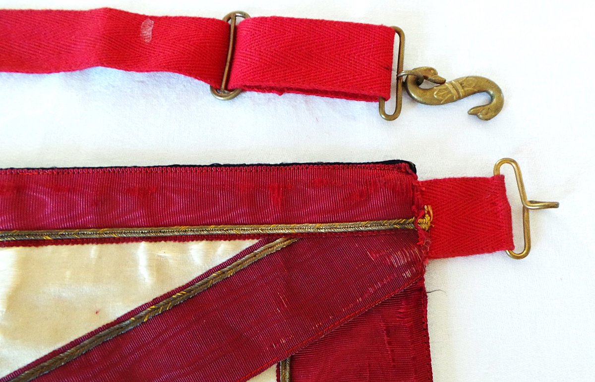 18th-degree Apron - "rosicrucian" - 19th - Silk --photo-4