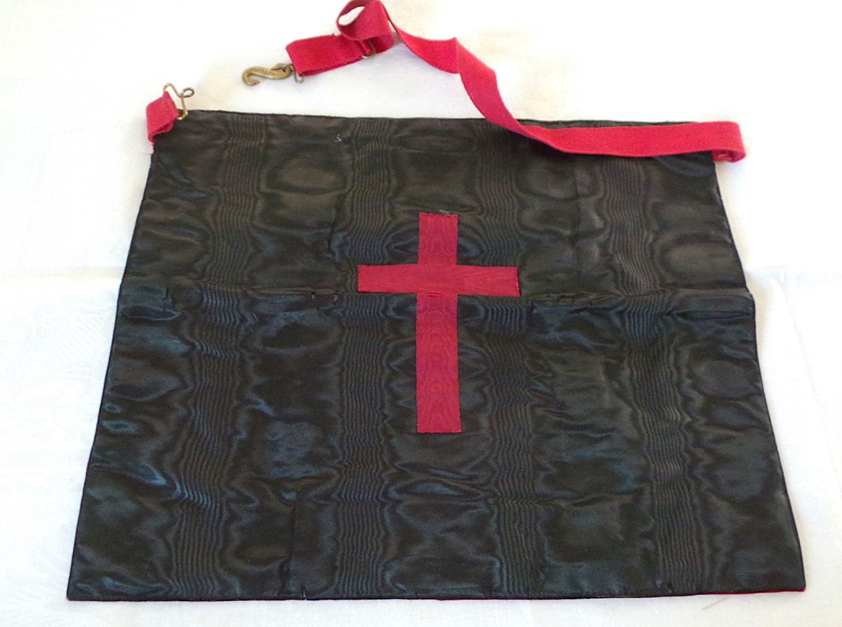 18th-degree Apron - "rosicrucian" - 19th - Silk --photo-5
