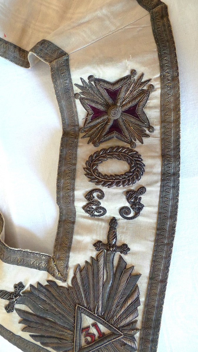 Long Necklace - 31° Degre - Brooch Silk - XX°-photo-3