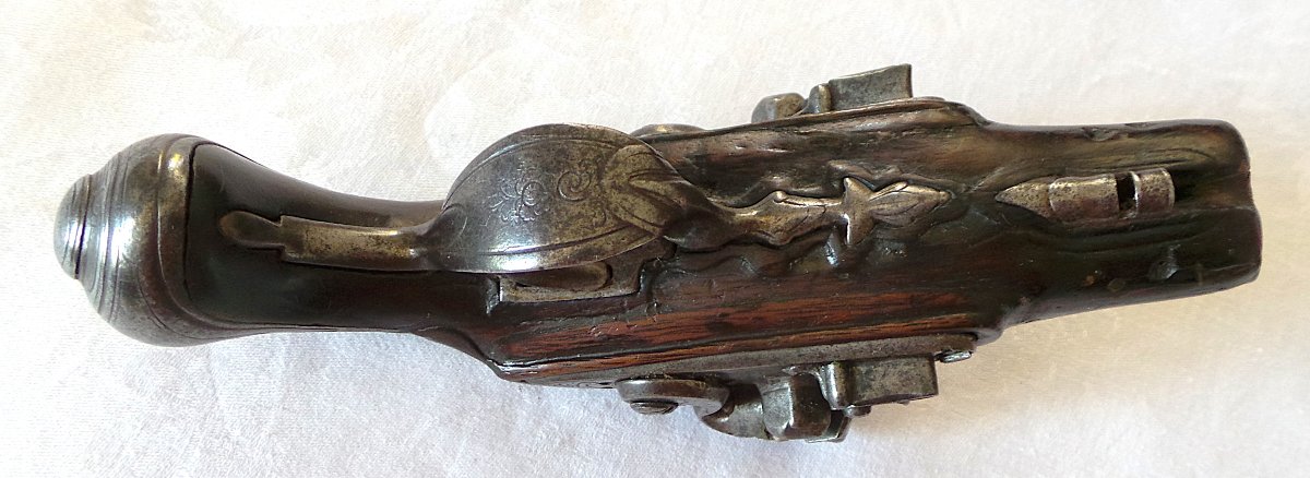 Travel Flintlock Pistol — Side-by-side Barrels — 18th Century — Louis XV — 1760-photo-3