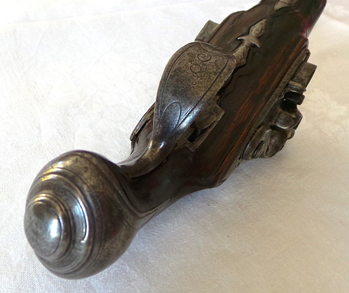 Travel Flintlock Pistol — Side-by-side Barrels — 18th Century — Louis XV — 1760-photo-4