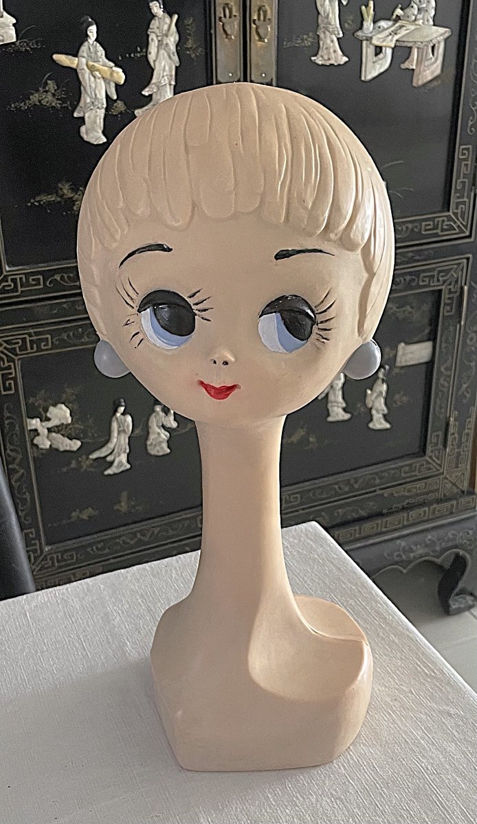 MAROTTE " TWIGGY " TETE A CHAPEAU - CIRCA 1960/1970 -photo-2