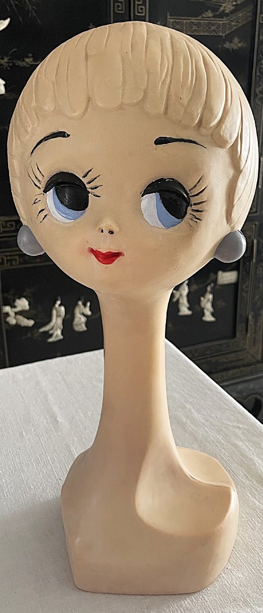 MAROTTE " TWIGGY " TETE A CHAPEAU - CIRCA 1960/1970 -photo-1