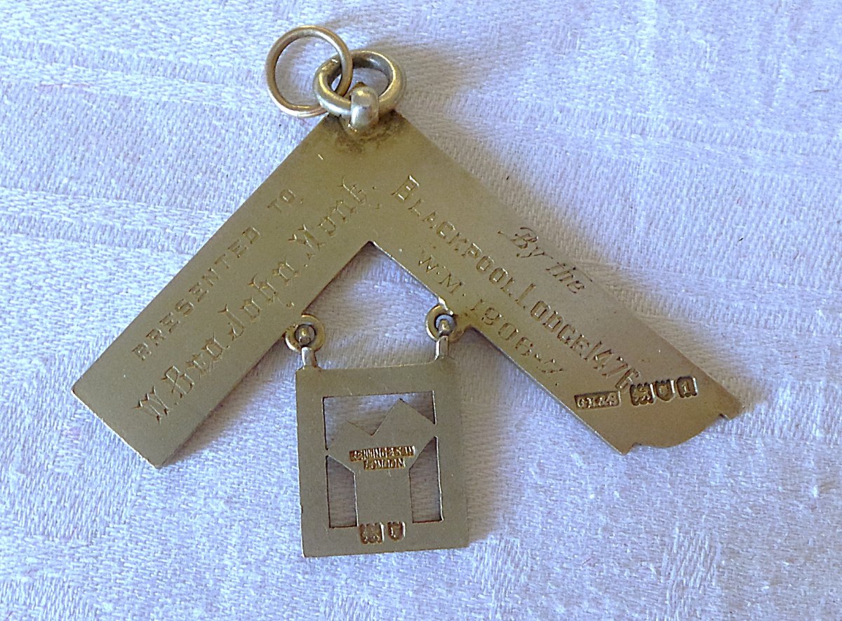 Silver Master's Pass Jewel Dated 1906 -photo-3