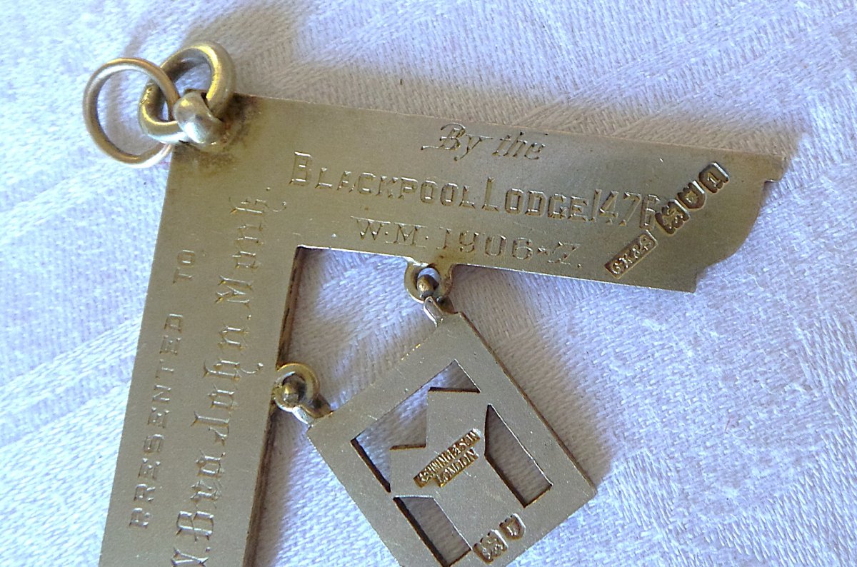 Silver Master's Pass Jewel Dated 1906 -photo-3