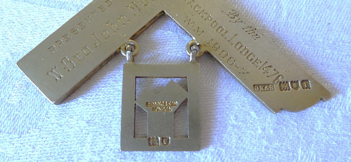 Silver Master's Pass Jewel Dated 1906 -photo-4