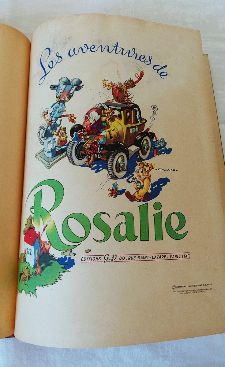 " LES AVENTURES DE ROSALIE "  CALVO - 1946 - EDT - PARIS - GP - LA PHOTOLITH -VERSION ORIGINALE-photo-2